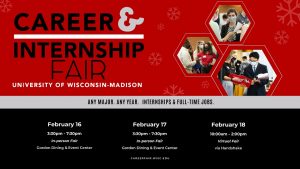 Career and Intership Fair February 16-18, 2022