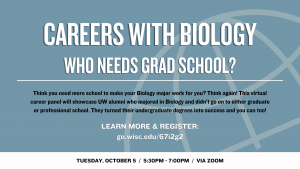 Careers with Biology: Who Needs Graduate School