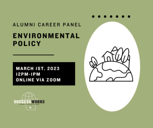 Alumni Career Panel: Environmental Policy March 1, 2023