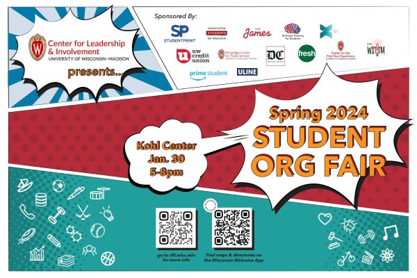 Spring 2024 Student Organization Fair Tuesday, January 30th, 2024 5:00pm-8:00pm Kohl Center