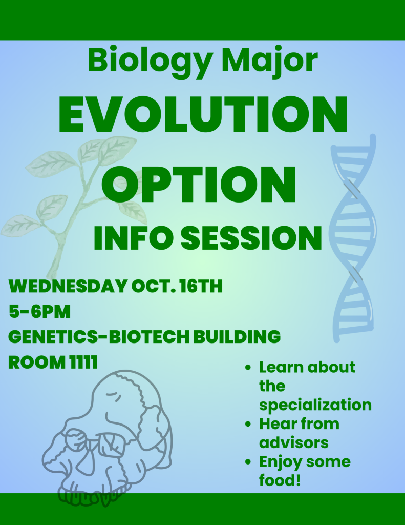 Biology Major Evolution Option Info Session October 16, 2024