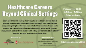 Healthcare Careers Beyond Clinical Settings February 4, 2025 @ 4:00 pm - 5:30 pm