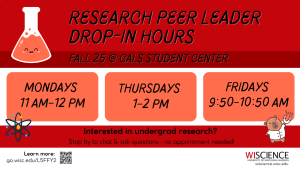 Research Peer Leader Drop In Hours Fall 2025