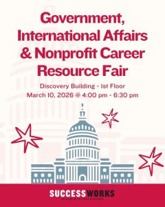 Government, International Affairs & Nonprofit Career Resource Fair March 10
