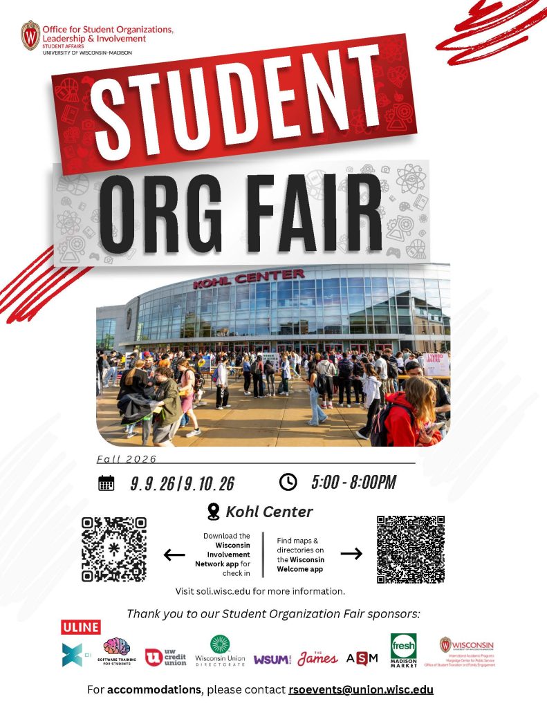 Student Organization Fair Sept 9-10